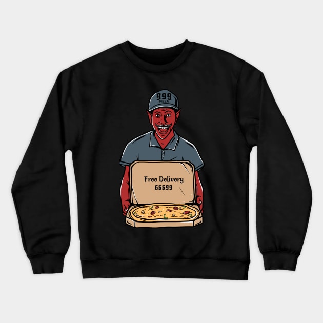 Pizza delivery man Crewneck Sweatshirt by PlasticGhost